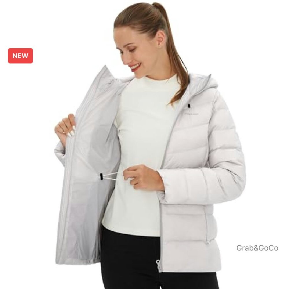 Down Puffer Jacket Lightweight Hooded Winter Coat… - image 7